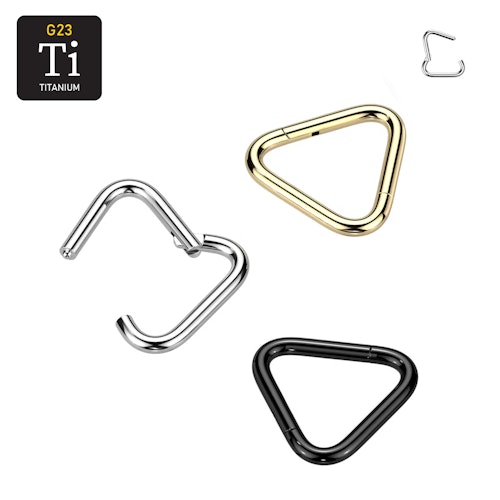 Trekantig titanium segmentring med gångjärn