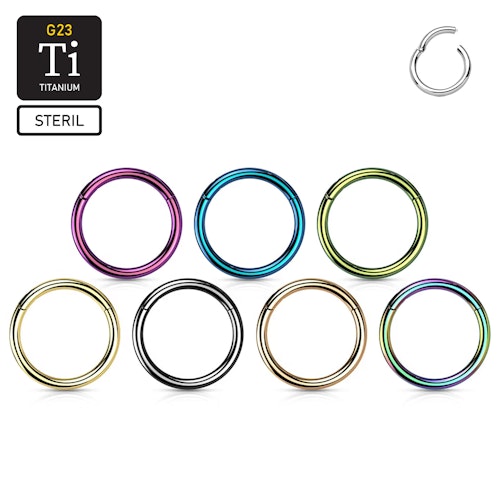 Steril PVD-pläterad titanium segmentring med gångjärn 1.6mm
