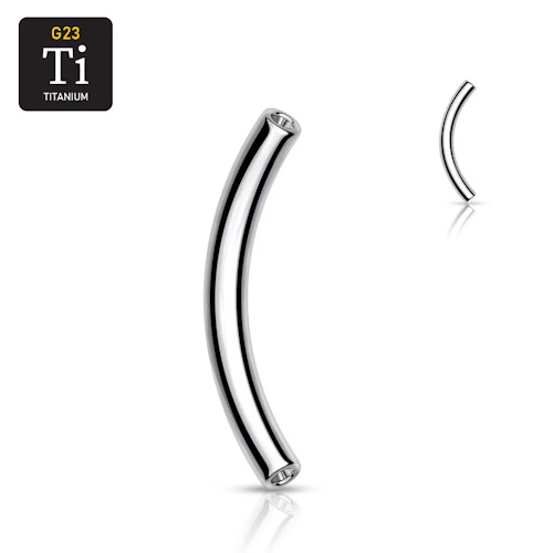 Threadless banana barbell i titanium (lös del)