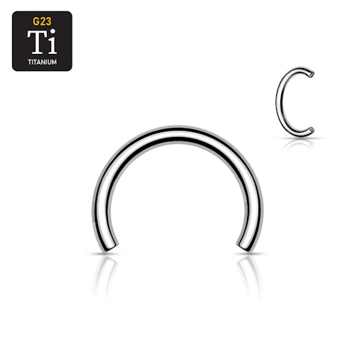 Threadless cirkulär barbell (CBR) i titanium (lös del)