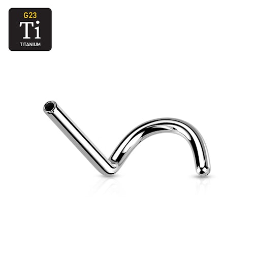 Threadless nässmycke "nose screw" i titanium (lös del)