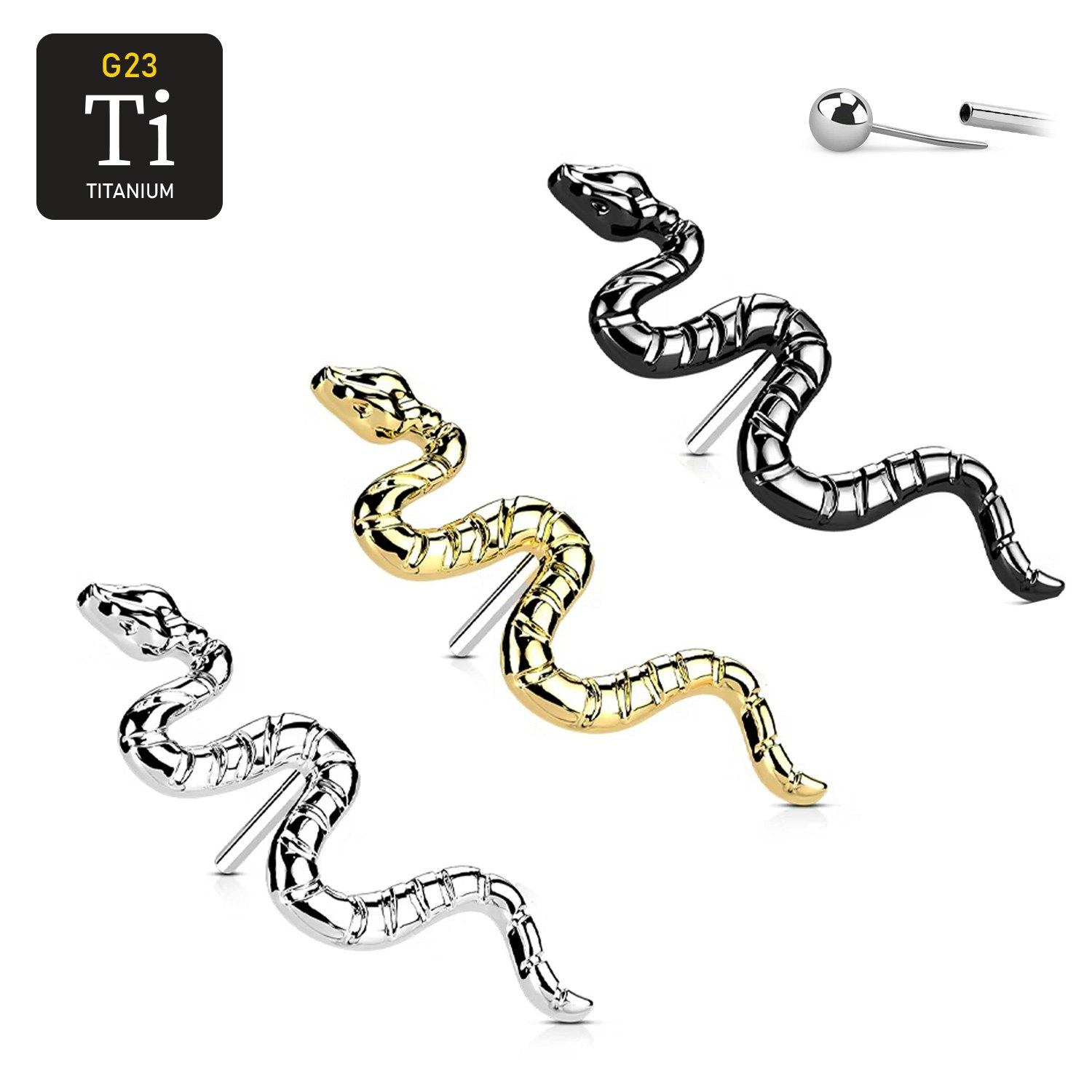 Threadless topp i titanium - Orm