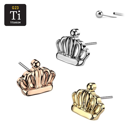 Threadless topp i titanium - Krona