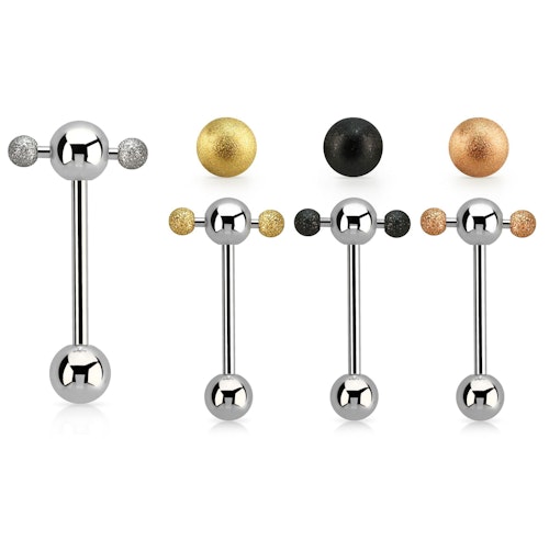 Barbell / Tungstav - Spinnerbarbell med frostade kulor