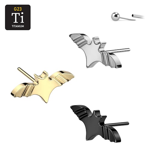 Threadless topp i titanium - Fladdermus