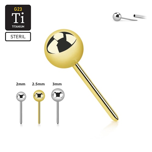 Steril threadless topp i titanium - Kula