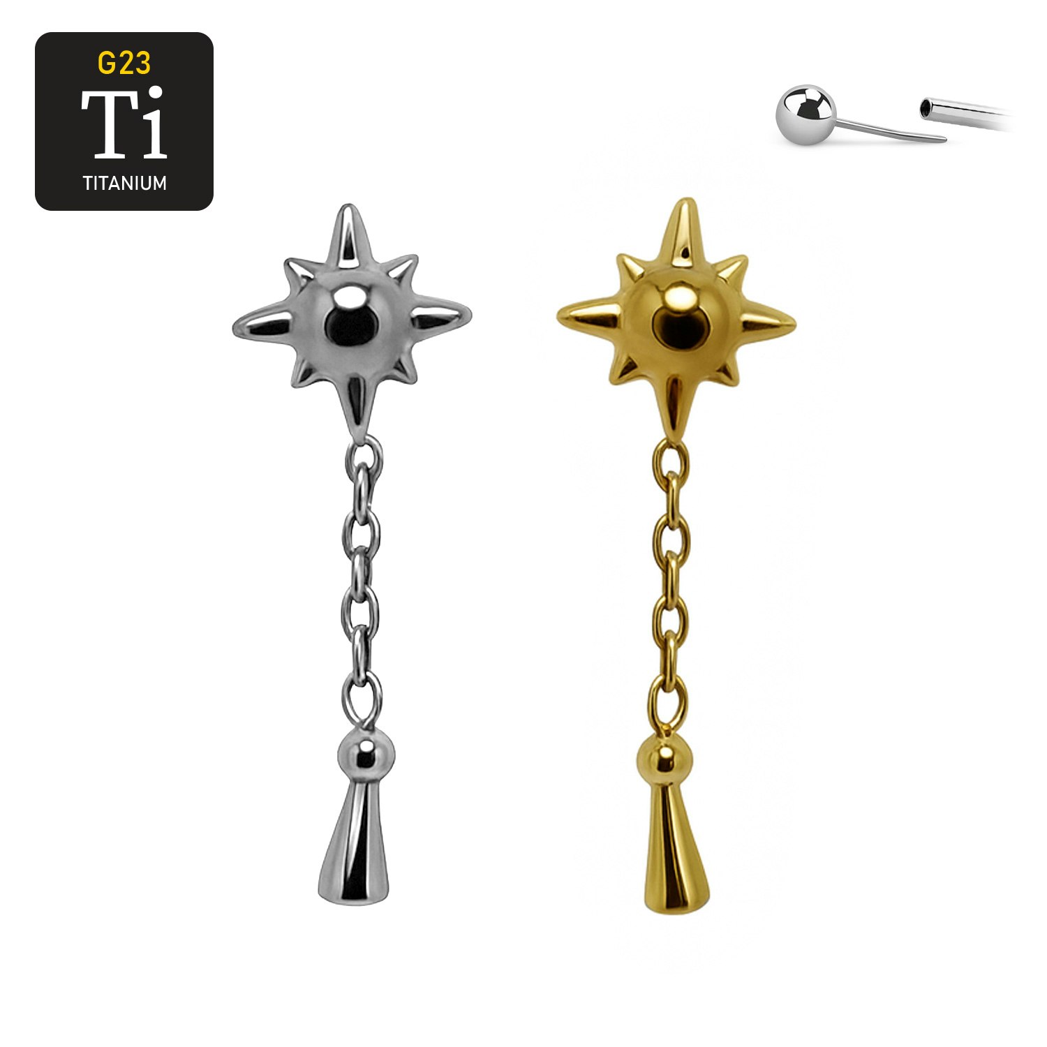 Threadless topp i titanium - flail / slaga