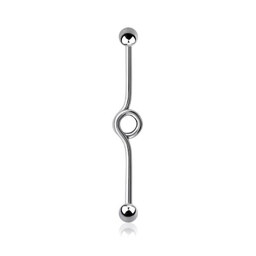 Industrial Barbell 1.6mm med loop och 5mm kulor