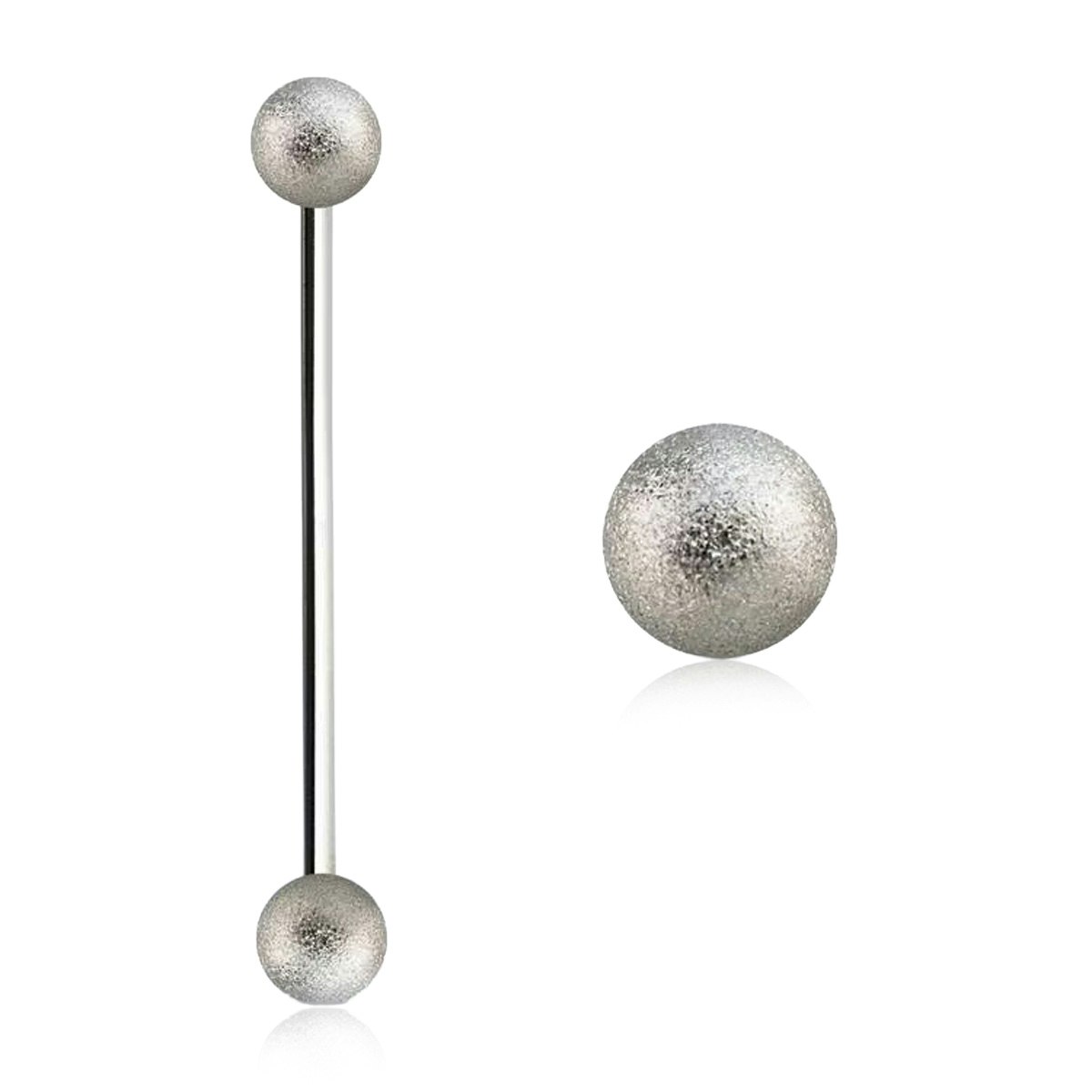Industrial Barbell 1.6mm med frostade 5mm kulor