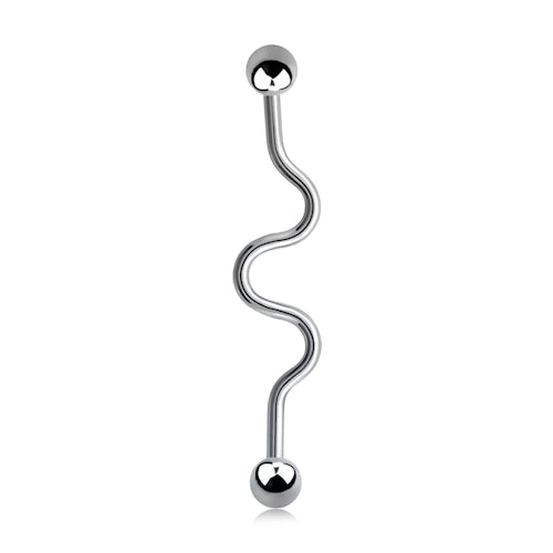 Industrial Barbell 1.6mm Zig-Zag med 5mm Kulor