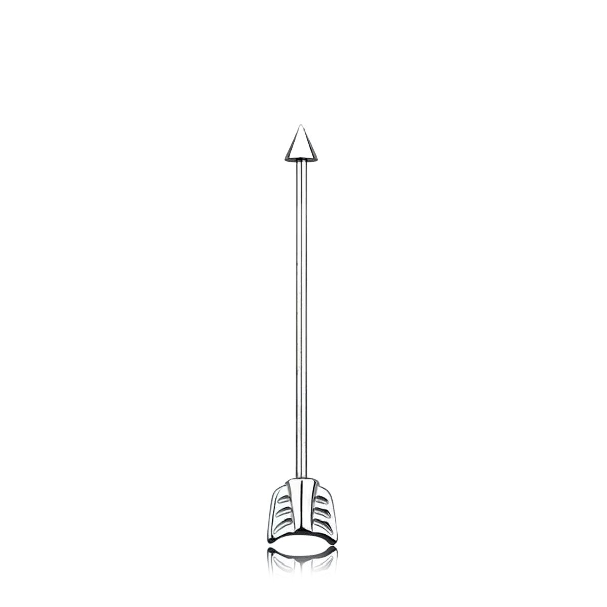 Industrial barbell 1.6mm med pilände och kona