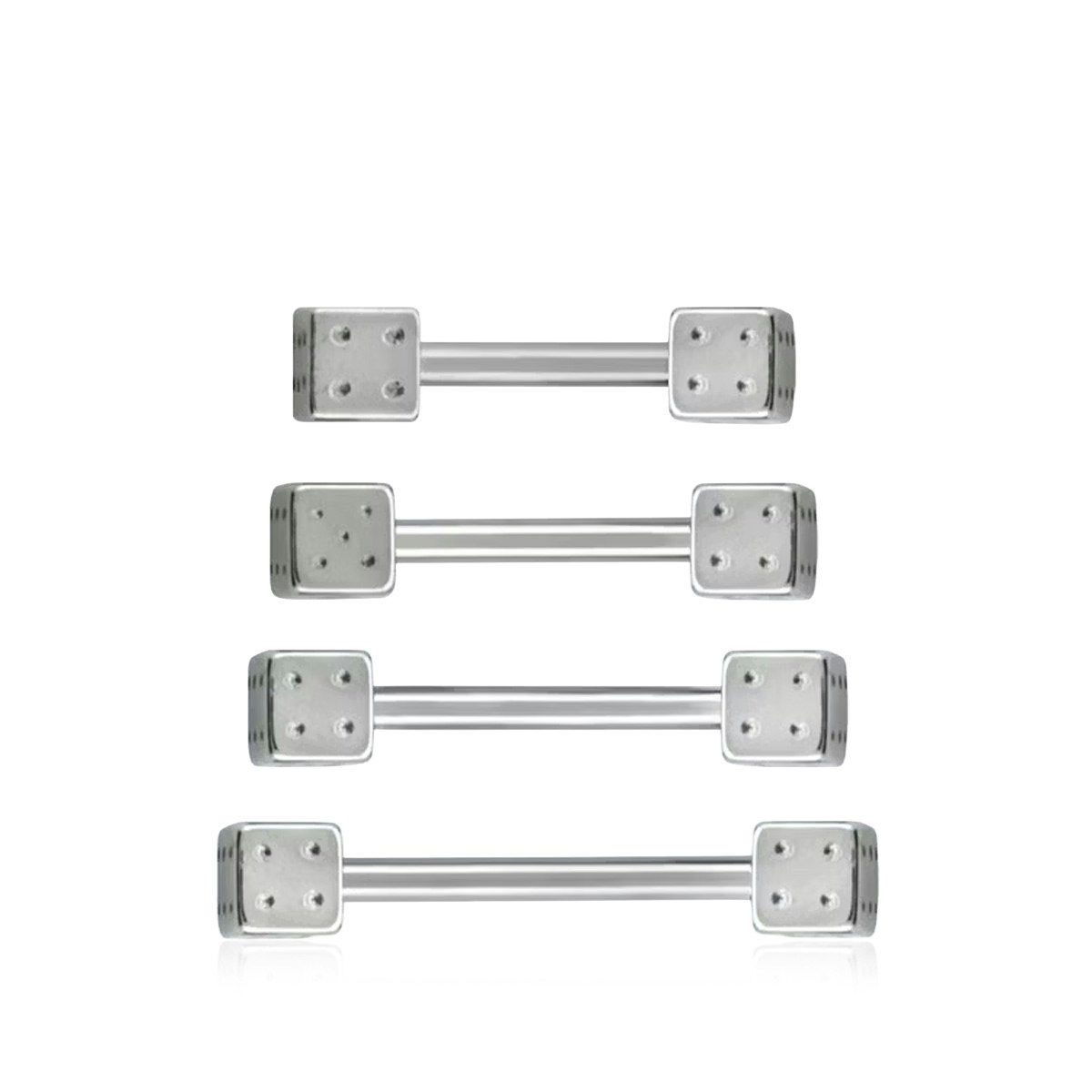 Barbell 1.6mm med 4mm tärningar