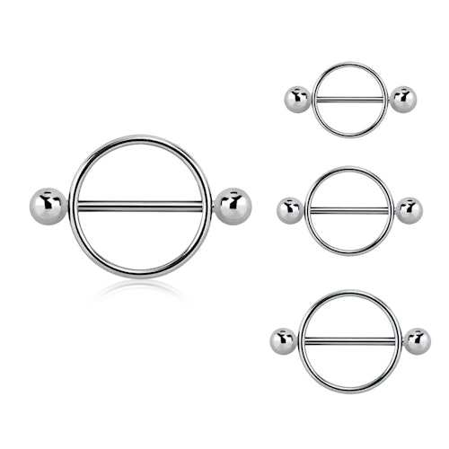 Rund bröstsköld 1.6mm med 5mm kulor