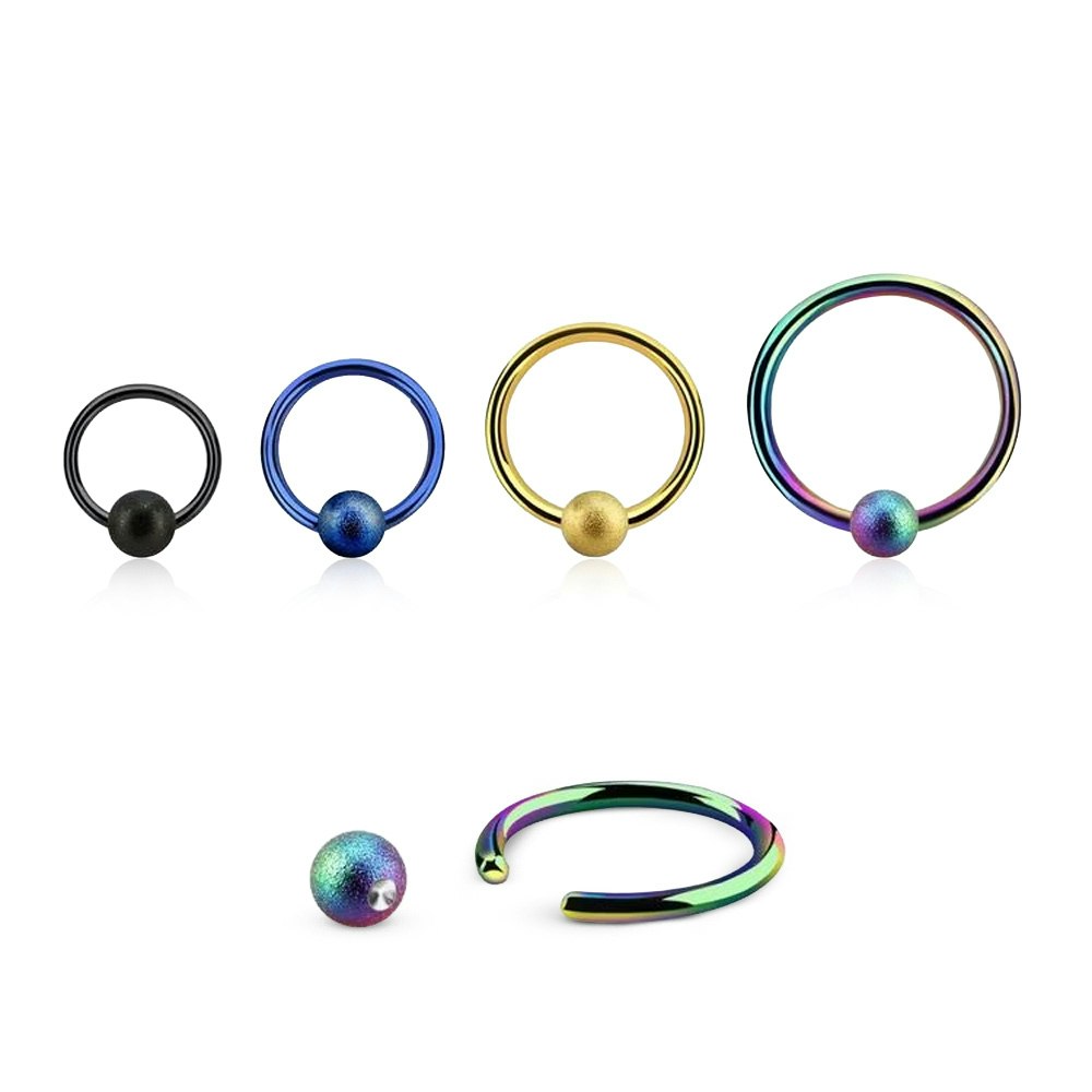 PVD-Pläterad BCR 1.2mm med 4mm frostad kula