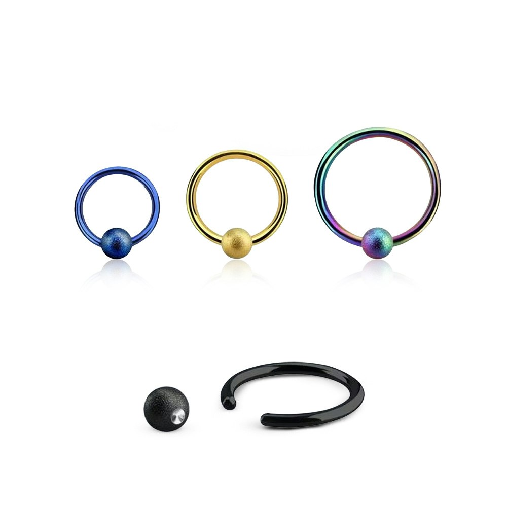 PVD-Pläterad BCR 1.2mm med 5mm frostad kula