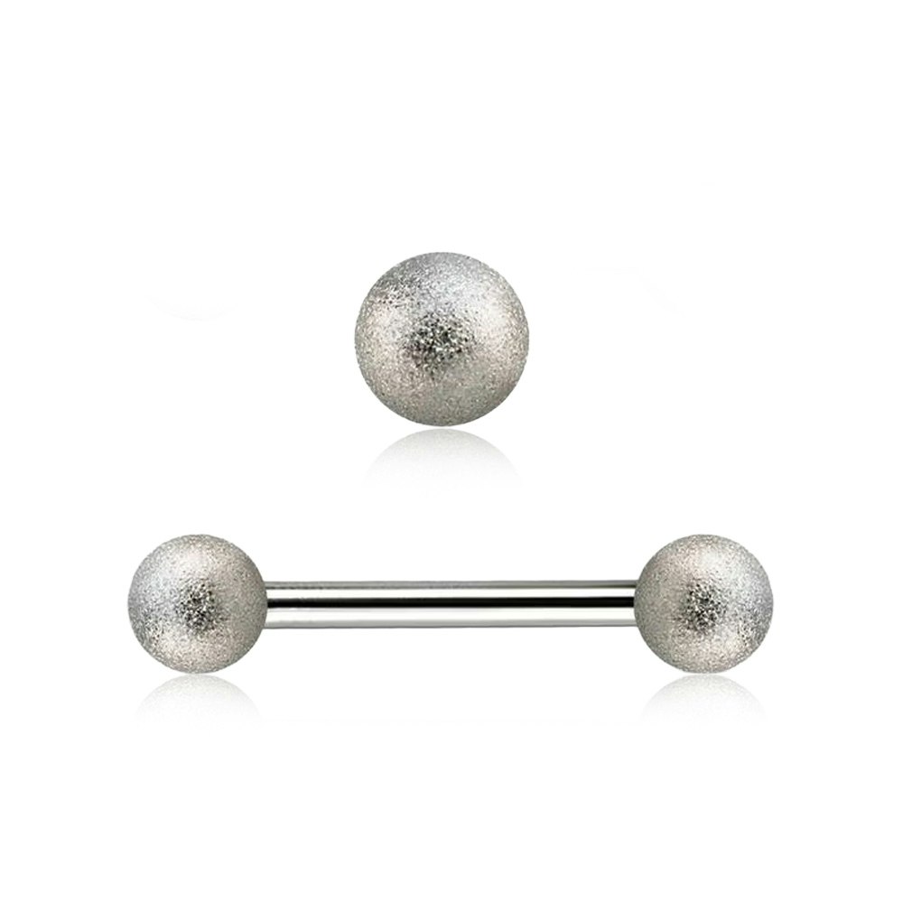 Barbell 1.6mm med 5mm frostade kulor
