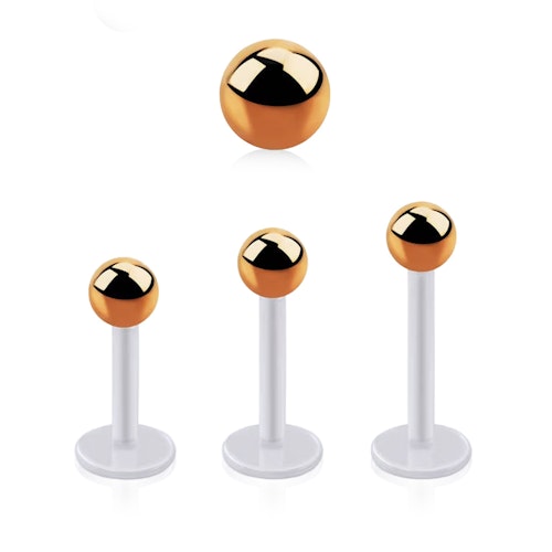 BIO-Flex Labret / Monroe 1.2mm med 4mm roséguldpläterad kula
