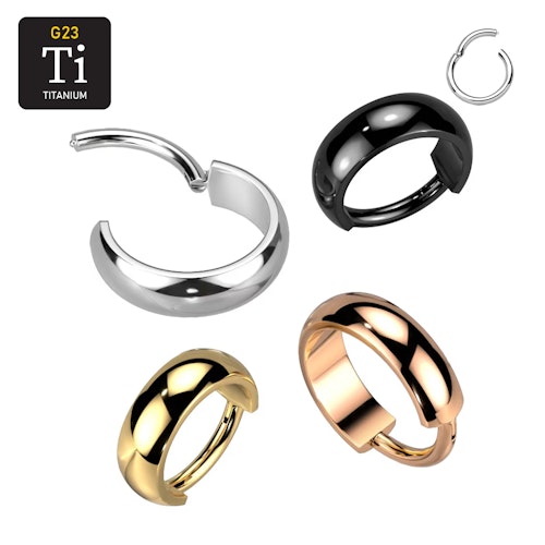 Segmentring i titanium 1.2mm med vid rundad front