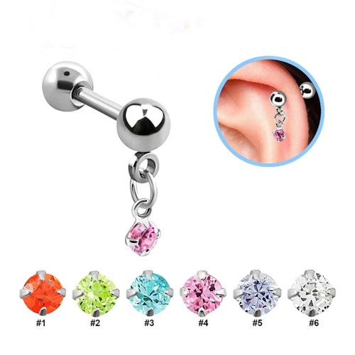 Helix Piercing - Rund cubic zirconia