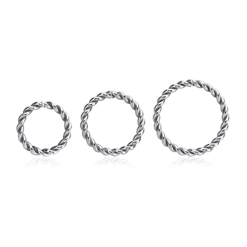 Sömlös ring twistad design 1.0mm