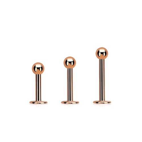 Labret 1.6mm med 3mm kula roséguld