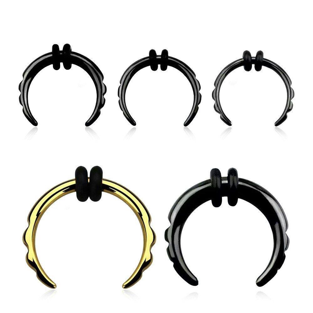 Pläterad Septum / Buffalo Töjning med "hack" och O-ringar
