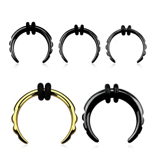 Pläterad Septum / Buffalo Töjning med "hack" och O-ringar