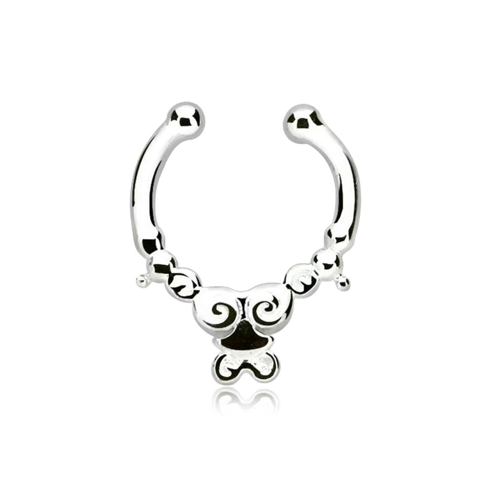 Fake septum / septum hanger i 925-silver - Indian Design