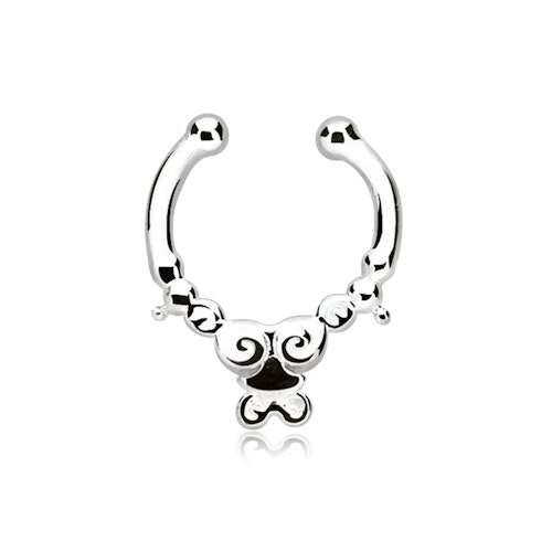 Fake septum / septum hanger i 925-silver - Indian Design