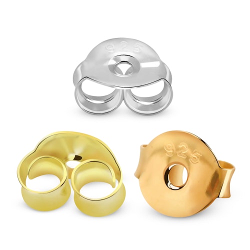 Bakstycke till örhänge (lös del) / Fjärilslås till örhänge i 925 silver (par)
