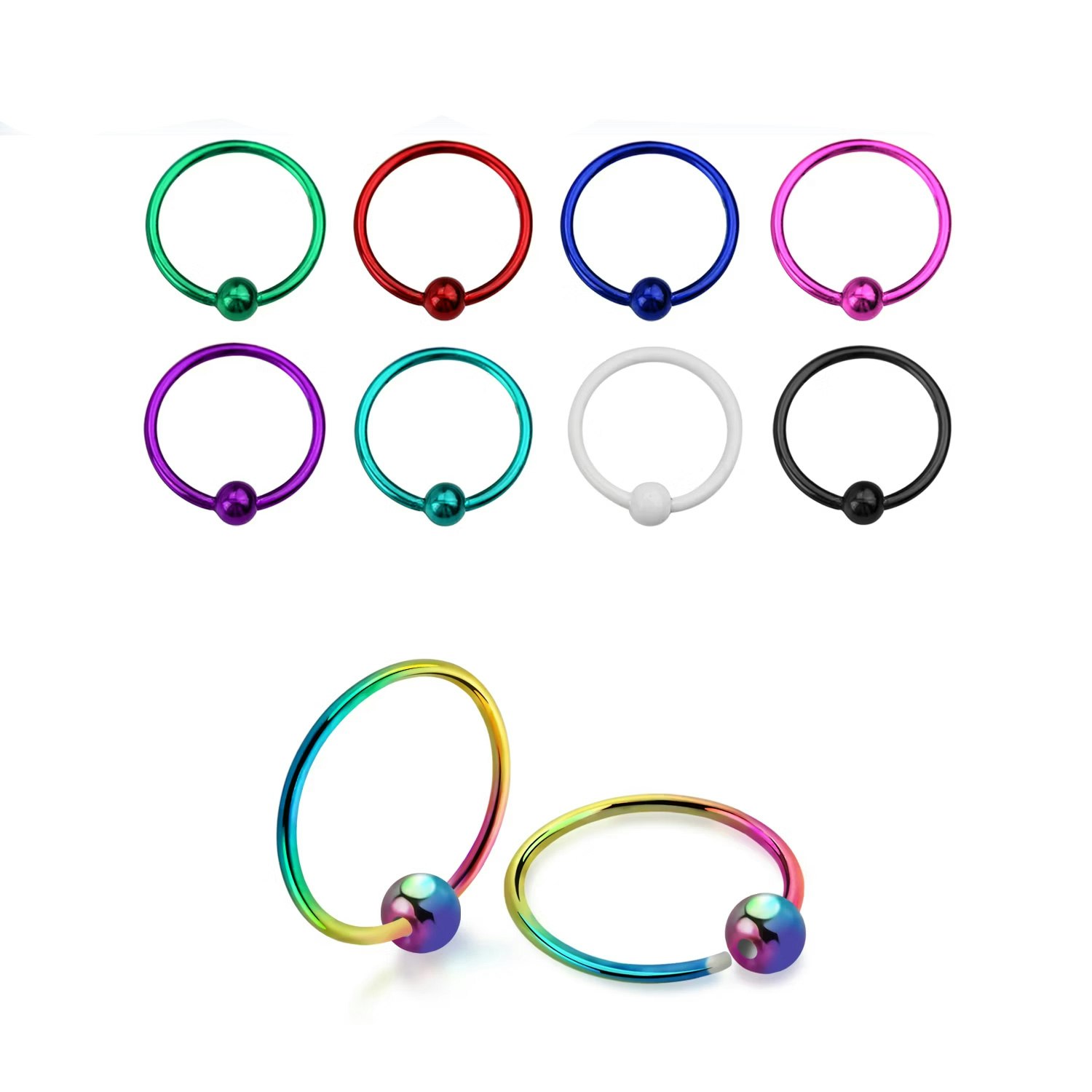 Färgpläterad näsring 0.6mm
