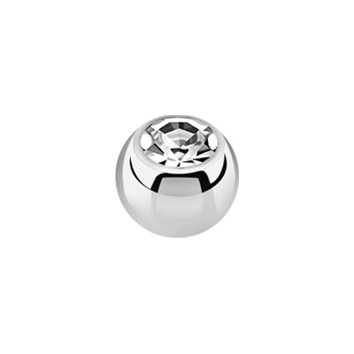 Lös kula med crystal 1.6mm / 3mm
