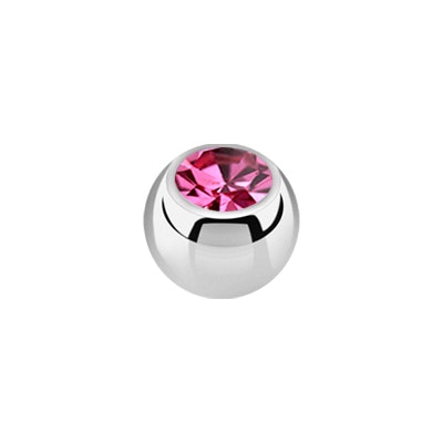 Lös kula med crystal 1.6mm / 3mm