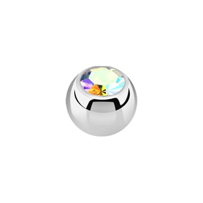 Lös kula med crystal 1.6mm / 3mm