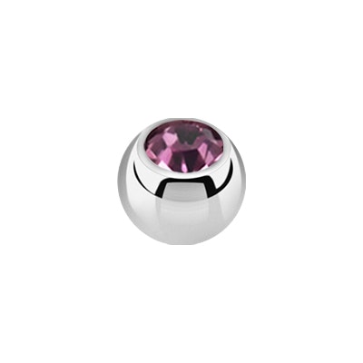 Lös kula med crystal 1.6mm / 3mm