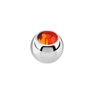 Lös kula med crystal 1.6mm / 3mm