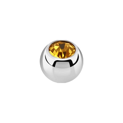 Lös kula med crystal 1.6mm / 3mm