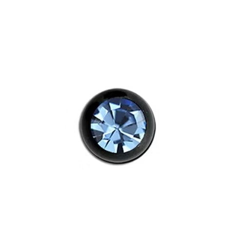 PVD-Pläterad Lös kula 2.5mm diameter 1.2mm gänga med crystal (lös del)