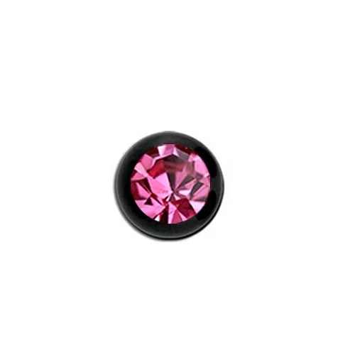 PVD-Pläterad Lös kula 2.5mm diameter 1.2mm gänga med crystal (lös del)