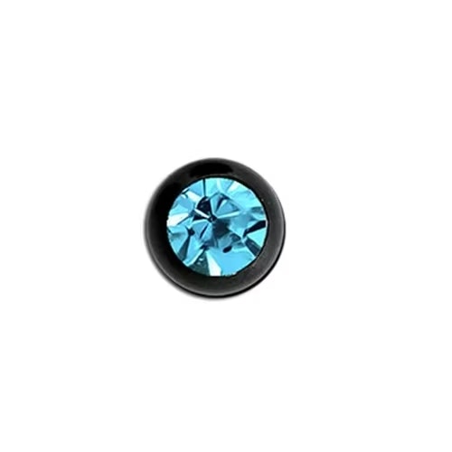 PVD-Pläterad Lös kula 2.5mm diameter 1.2mm gänga med crystal (lös del)