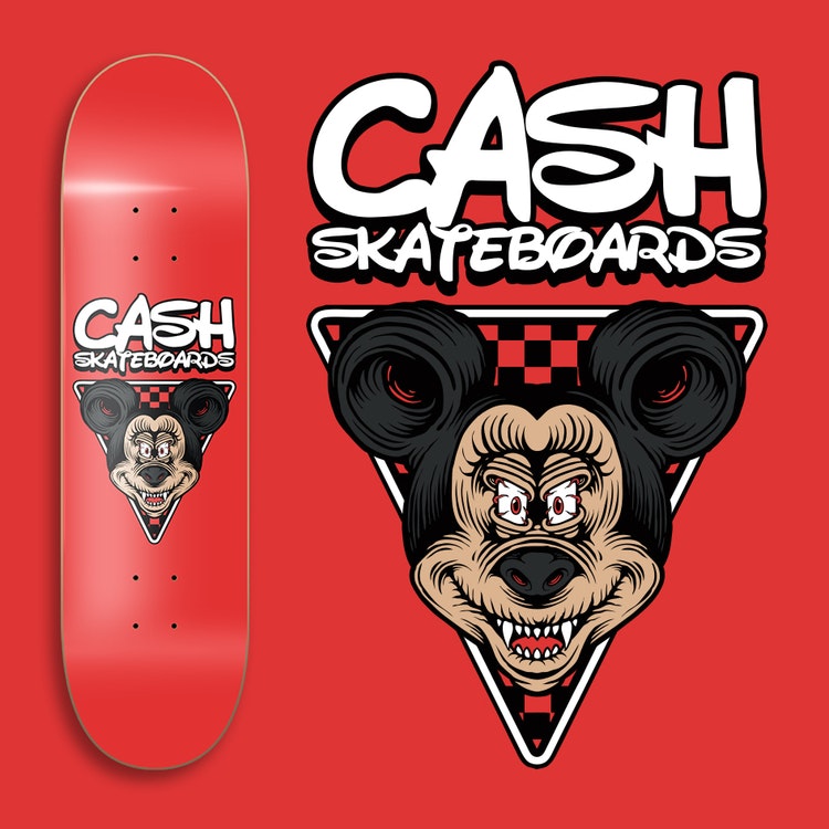 Cash Skateboards "In your face Mouse”