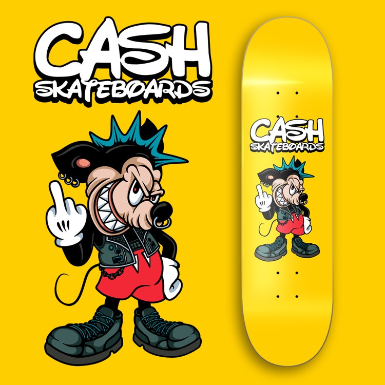 Cash Skateboards "Punk Mouse”