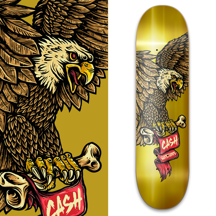 Cash skateboards ”Eagle Gold"