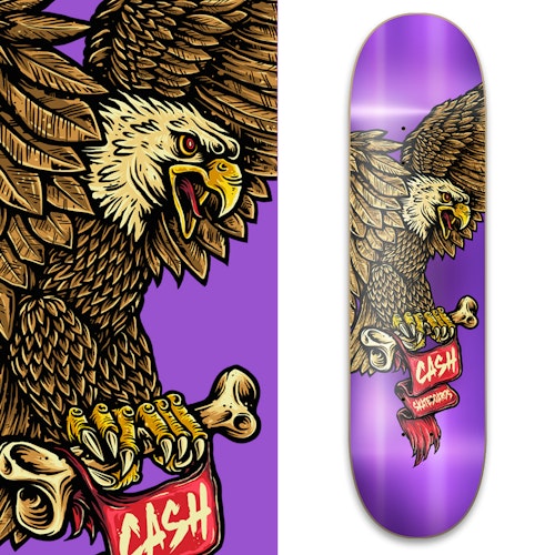 Cash skateboards ”Eagle Purple"