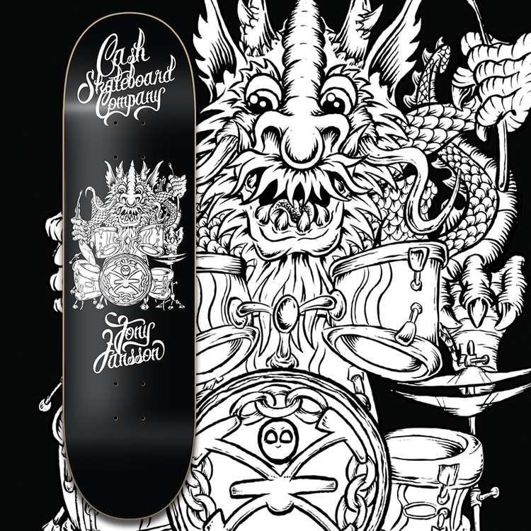 Cash Skateboards ”Tony Jansson” Black/White