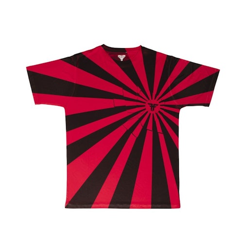 FALLEN - RISING SUN Tee - BLACK / RED