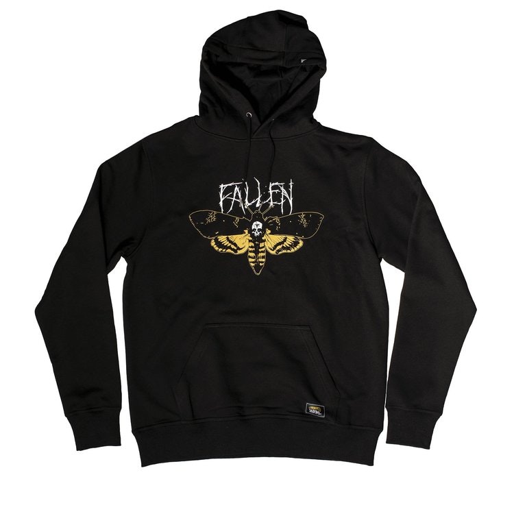 FALLEN - MOTH HOODIE - BLACK