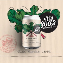 GBG Soda Craft Soda - Rhubarb 24st