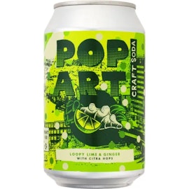 Hammars Bryggeri Pop Art Craft Soda Loopy Lime & Ginger 33cl 24st