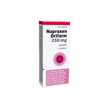 Naproxen Orifarm, tablett 250 mg, 20 st